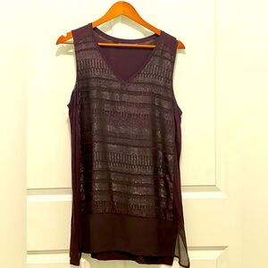 Apt 9, size large, plum tunic.